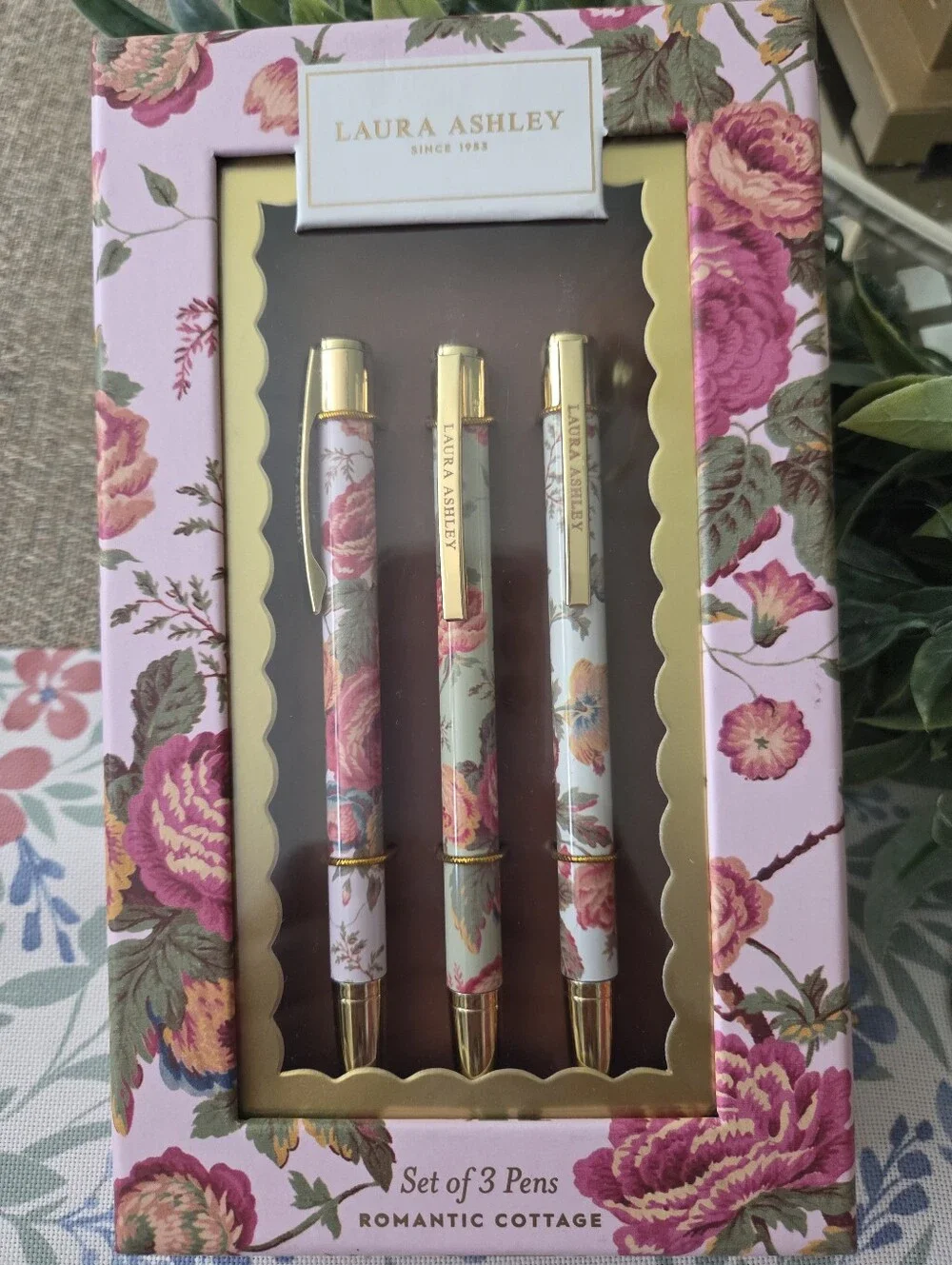 Laura Ashley Set of Three Floral Pens